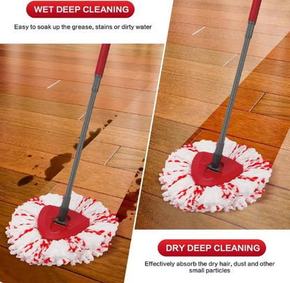 🔥 LAST DAY 50% OFF🔥 2026 Upgraded Spin Mop Heads with Scrubbing Pad