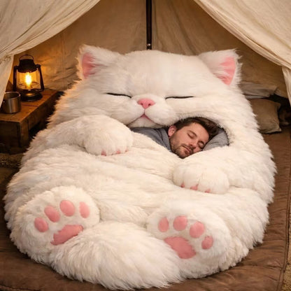 🔥Hot Sale 60% OFF🌟🐱 Fluffy Cat Sleeping Bag – Soft, Warm & Purrfectly Cozy 😴💤