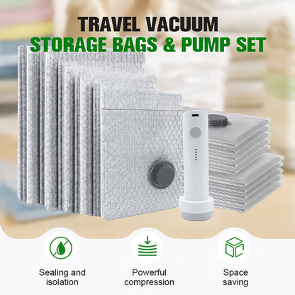 🏆⚡ 50K+ SOLD! Cordless Travel Vacuum Storage Compression Bag