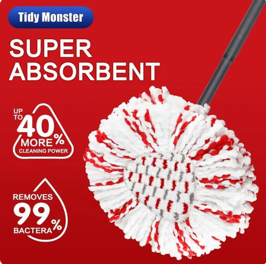🔥 LAST DAY 50% OFF🔥 2026 Upgraded Spin Mop Heads with Scrubbing Pad