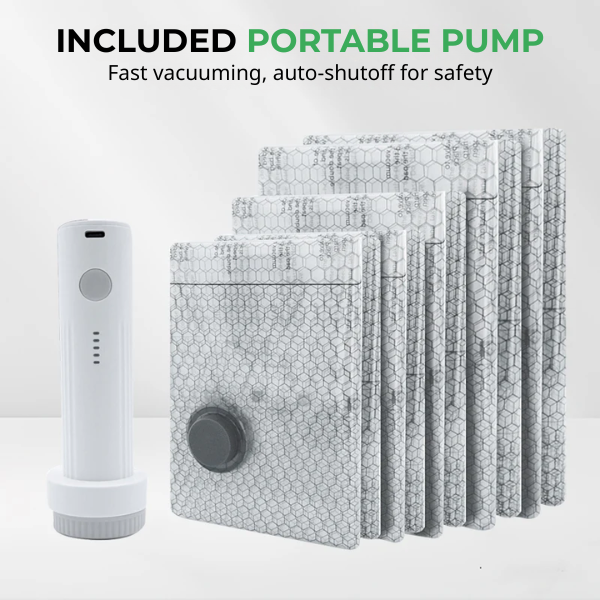 🏆⚡ 50K+ SOLD! Cordless Travel Vacuum Storage Compression Bag